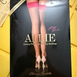 Honey Birdette Vibrant Pink Thigh High Stockings